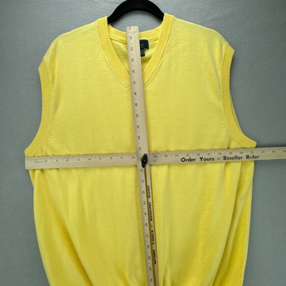 Brooks Brothers 346 Sweater Vest Mens Extra Large Yellow Pullover Supima Cotton - Picture 9 of 12